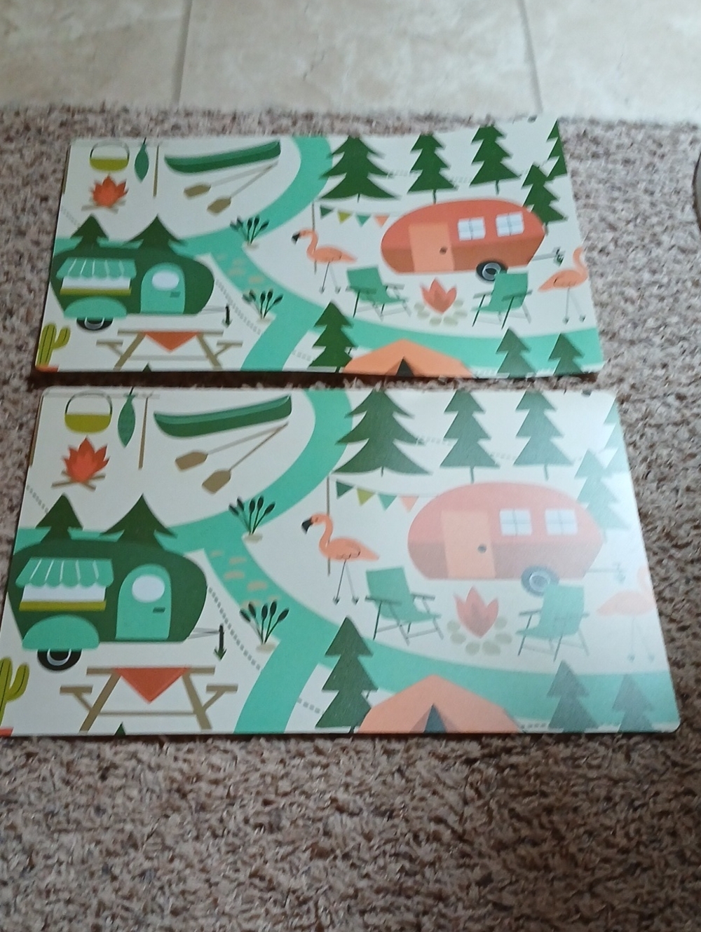 Retro Camping Placemat Set